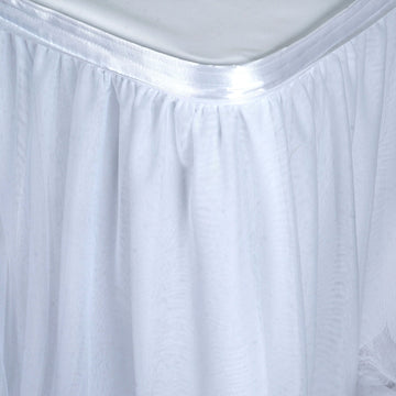 Enhance Your Event Decor with a White Tutu Table Skirt