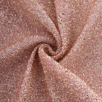 Create a Magical Atmosphere with the Rose Gold Metallic Shimmer Tinsel Spandex Stretch Chair Slipcover