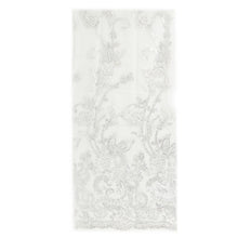 Floral Embroidered White Organza Chair Slipcover#whtbkgd 