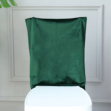 Chiavari Chair Buttery Soft Velvet Solid Back Slipcover in Hunter Emerald Green Color