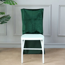 Hunter Emerald Green Colored Velvet Buttery Soft Solid Back Slipcover for Chiavari Chair