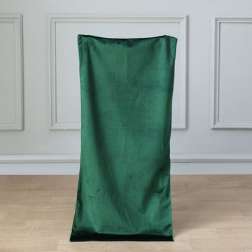 Elevate Your Event Decor with the Hunter Emerald Green Velvet Chair Cap