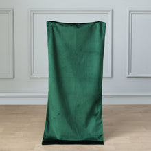 Hunter Emerald Green Chiavari Chair Solid Back Slipcover in Buttery Soft Velvet Fabric