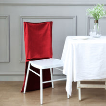 Chiavari Chair Buttery Soft Velvet Solid Back Slipcover in Burgundy Color