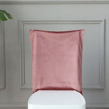 Chiavari Chair Buttery Soft Velvet Solid Back Slipcover in Dusty Rose Color