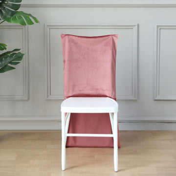 Dusty Rose Velvet Chiavari Chair Slipcover