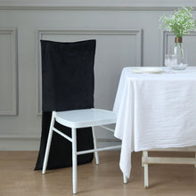 Buttery Soft Velvet Black Chiavari Chair Solid Back Slipcover