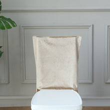 Chiavari Chair Buttery Soft Velvet Solid Back Slipcover in Champagne Color