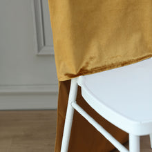 Chiavari Chair Buttery Soft Velvet Solid Back Slipcover in Gold Color