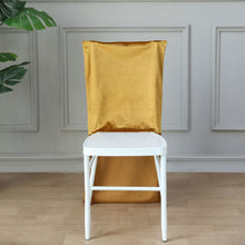 Gold Colored Velvet Buttery Soft Solid Back Slipcover for Chiavari Chair