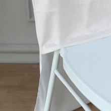 White Colored Velvet Buttery Soft Solid Back Slipcover for Chiavari Chair