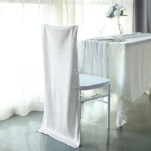 Buttery Soft Velvet White Chiavari Chair Solid Back Slipcover