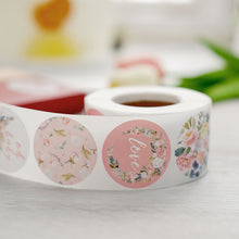 1.5 Inch Round Baby Shower Stickers Love & Oh Baby Floral Design Roll 500 Pieces