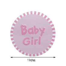 Pink Sweet Baby Girl Stickers Round 100 Pieces