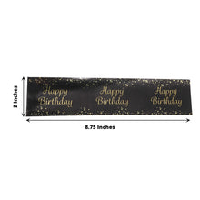 24 Pack Party Water Bottle Labels In Black And Gold