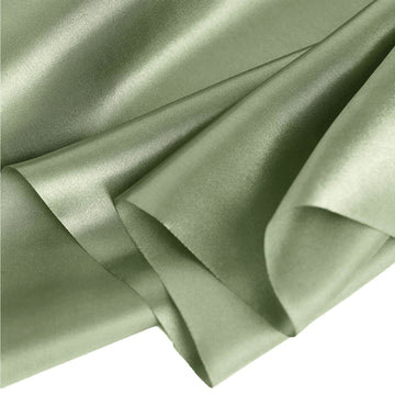Elevate Your Event with Dusty Sage Green Satin Fabric