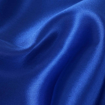 Royal blue silk fabric with a smooth, shiny texture.