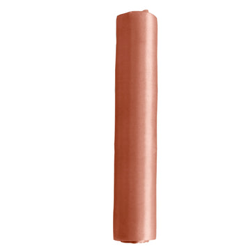 Terracotta (Rust) Satin Fabric Bolt - Elevate Your Events with Luxurious Charm