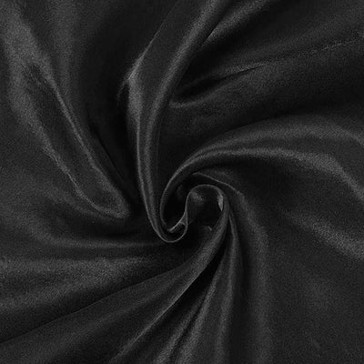 Black satin fabric texture close-up, soft and smooth finish.