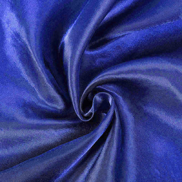 Enhance Your Table Decor with the Royal Blue Seamless Satin Round Tablecloth