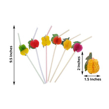 Multi Colored Tropical Fruit Drinking Straws 50 Pack 