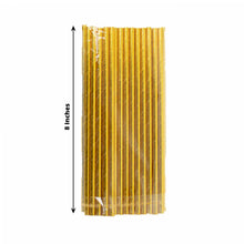 50 Pack | 8inch Metallic Gold Foil Food Grade Paper Drinking Straws
