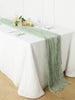 10 ft Sage Green Gauze Cheesecloth Table Runner