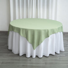 70 Inch Square Sage Green Polyester Table Overlay