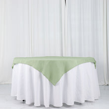 Sage Green Washable Square Polyester Table Linen Overlay 54 Inch