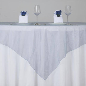 72"x72" Serenity Organza Square Table Overlay