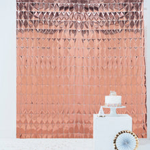 3 Feet By 6.5 Feet Blush Rose Gold Metallic Foil Curtain Rectangle Backdrop