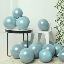 25 Shiny Dusty Blue Latex Balloons 12 Inch Double Stuffed Prepacked