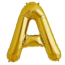 16inch Shiny Metallic Gold Mylar Foil Alphabet Letter Balloons - A#whtbkgd