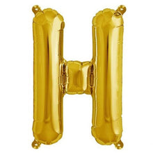 16inches Shiny Metallic Gold Mylar Foil Alphabet Letter Balloons - H#whtbkgd
