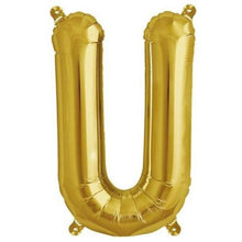 16inch Shiny Metallic Gold Mylar Foil Alphabet Letter Balloons - U#whtbkgd
