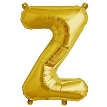 16inches Shiny Metallic Gold Mylar Foil Alphabet Letter Balloons - Z#whtbkgd