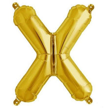 16inches Shiny Metallic Gold Mylar Foil Alphabet Letter Balloons - X#whtbkgd