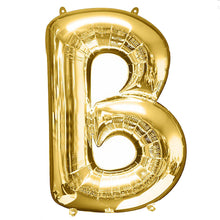 40inch Shiny Metallic Gold Mylar Foil Helium/Air Alphabet Letter Balloon - B#whtbkgd