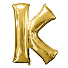 40inch Shiny Metallic Gold Mylar Foil Helium/Air Alphabet Letter Balloon - K