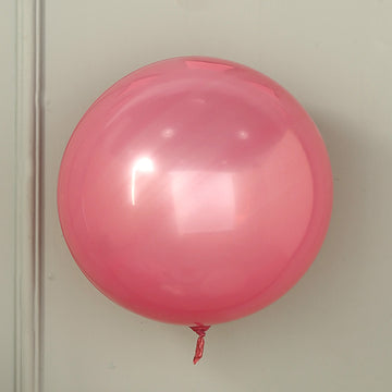 2 Pack | 18" Shiny Pink Reusable UV Protected Sphere Vinyl Balloons