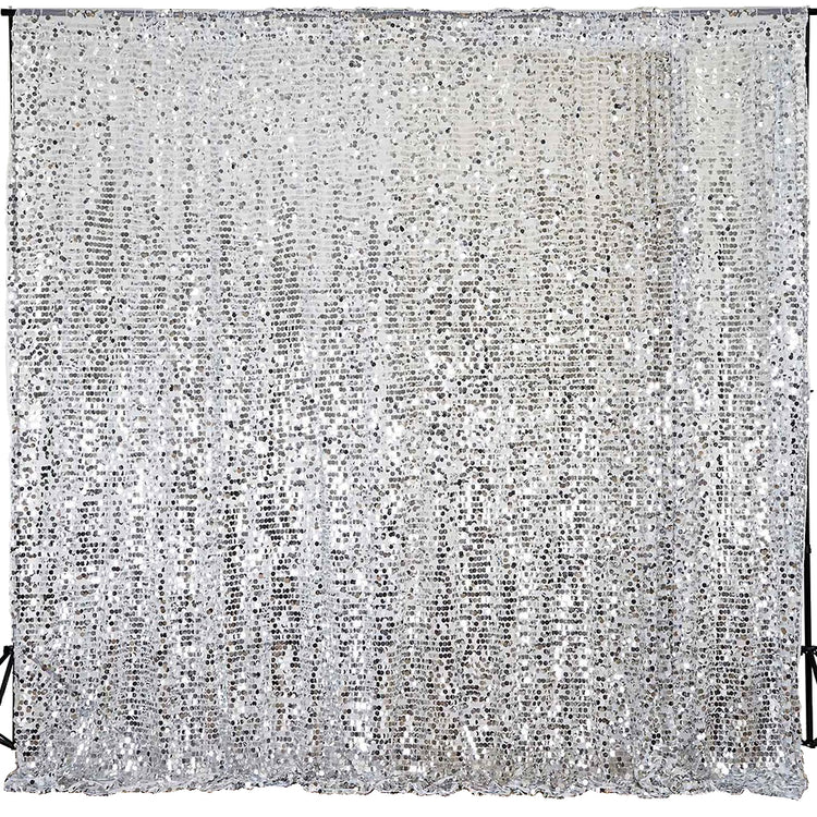 20ftx10ft Silver Big Payette Sequin Photo Backdrop Curtain