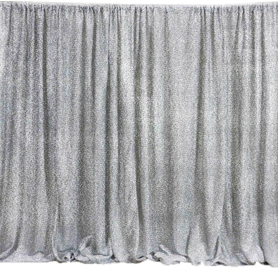 Silver sequin backdrop for events and photography.