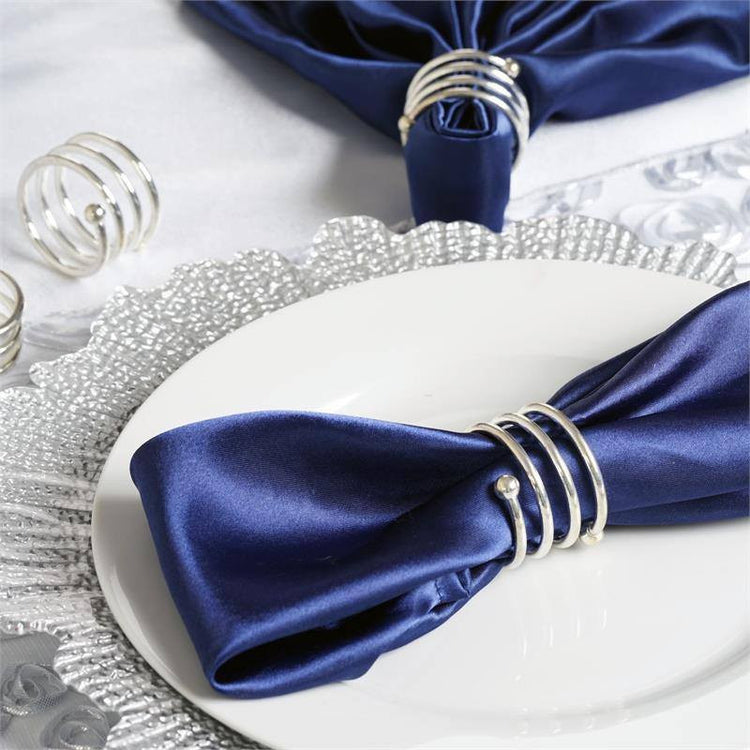Enticing Silver Plated Aluminum Napkin Rings - 4/pk