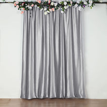 8 Feet Silver Velvet Premium Fabric Curtain Panel Backdrop Stand