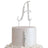 Elegant silver rhinestone letter "A" cake topper on a white cake.