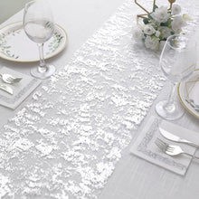 25 GSM Silver Foil Thin Mesh Table Runner in Polyester Material 108 Inch