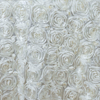White rose floral wall decor made of delicate, layered petals.