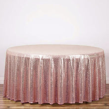 108" Rose Gold|Blush Premium Sequin Round Tablecloth