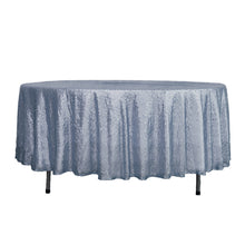 108 Inch Dusty Blue Seamless Sequin Round Tablecloth