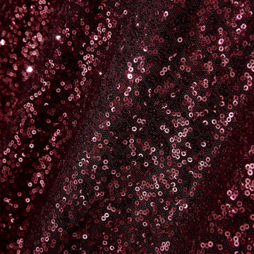 Unleash Your Creativity with the Burgundy Seamless Premium Sequin Round Tablecloth 108